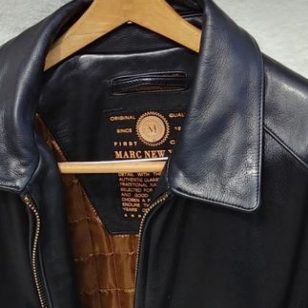 Men's Andrew Marc New York First Class Black Leath